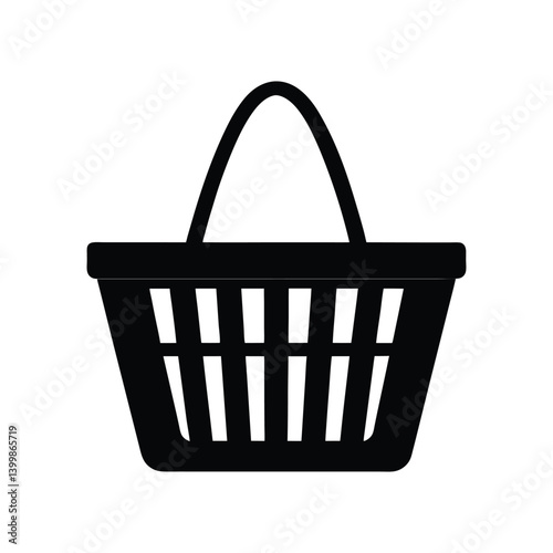 shopping basket silhouette art