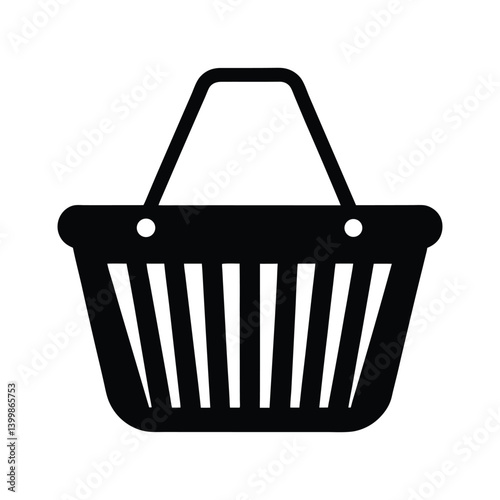 shopping basket silhouette art