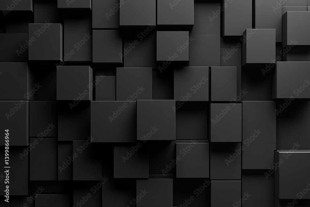 Abstract Black Cube Background Texture Abstract Black Cube Background Texture
