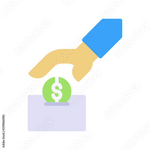 Alms icon vector image. Suitable for mobile apps, web apps and print media.