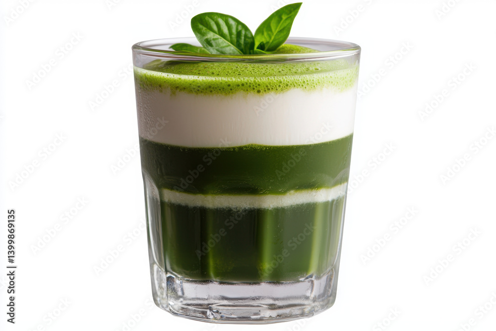 Refreshing iced matcha latte cups home kitchen food photography bright environment close-up view vibrant colors and textures