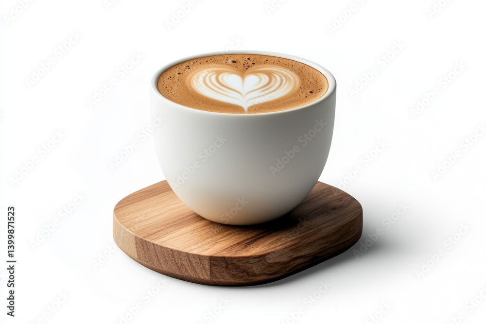 Creating delightful latte art in a cozy setting captured in beverage photography with warm lighting from a top-down perspective evoking cups of joy and comfort