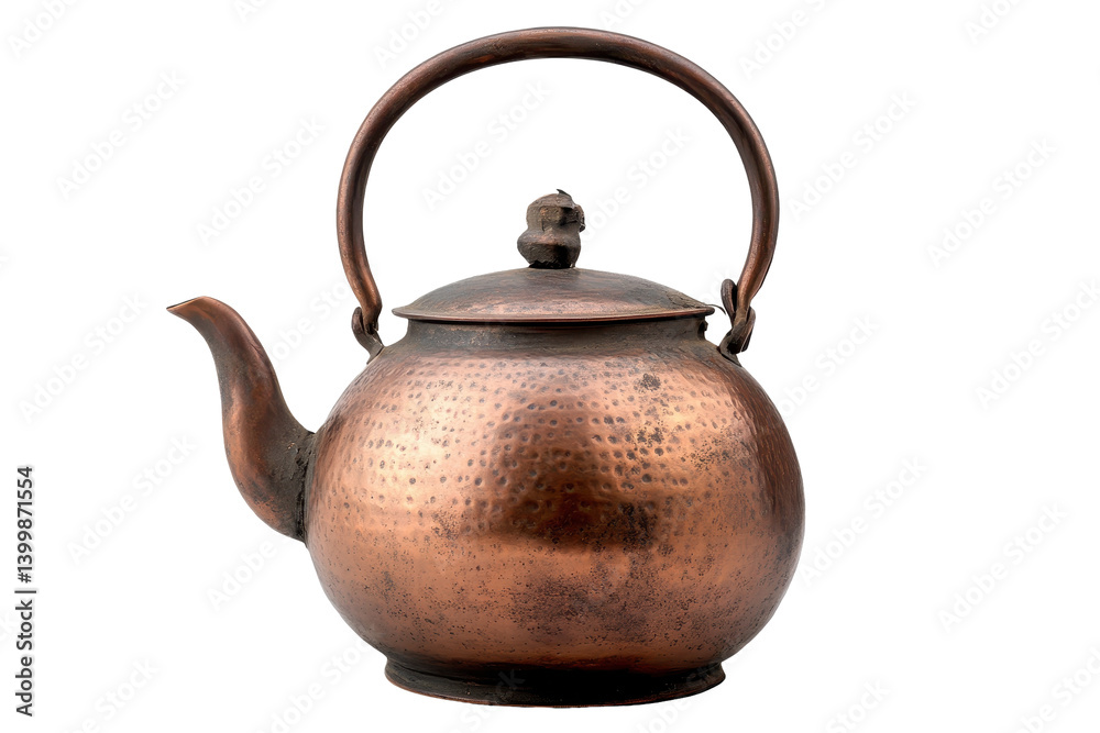 Isolated Ornate Copper Teapot Isolated Ornate Copper Teapot