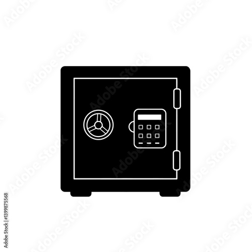 Secure Digital Safe Box Icon Design for Security and Protection