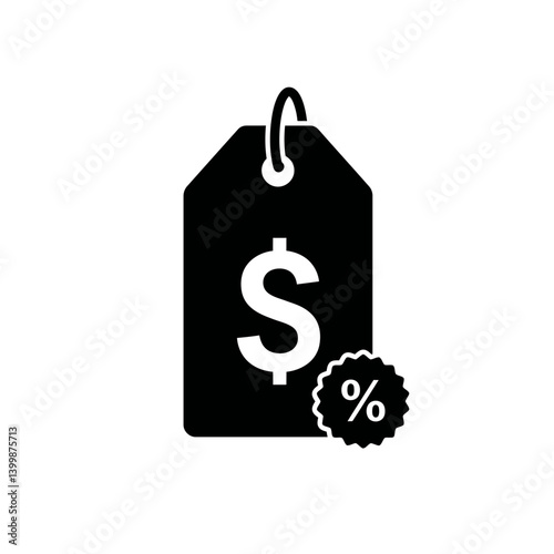 Price Tag Icon Discount, Sale, Dollar Sign, Percentage, Marketing