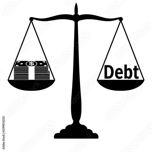 Balancing Debt and Finances A Visual Representation of Financial Equilibrium
