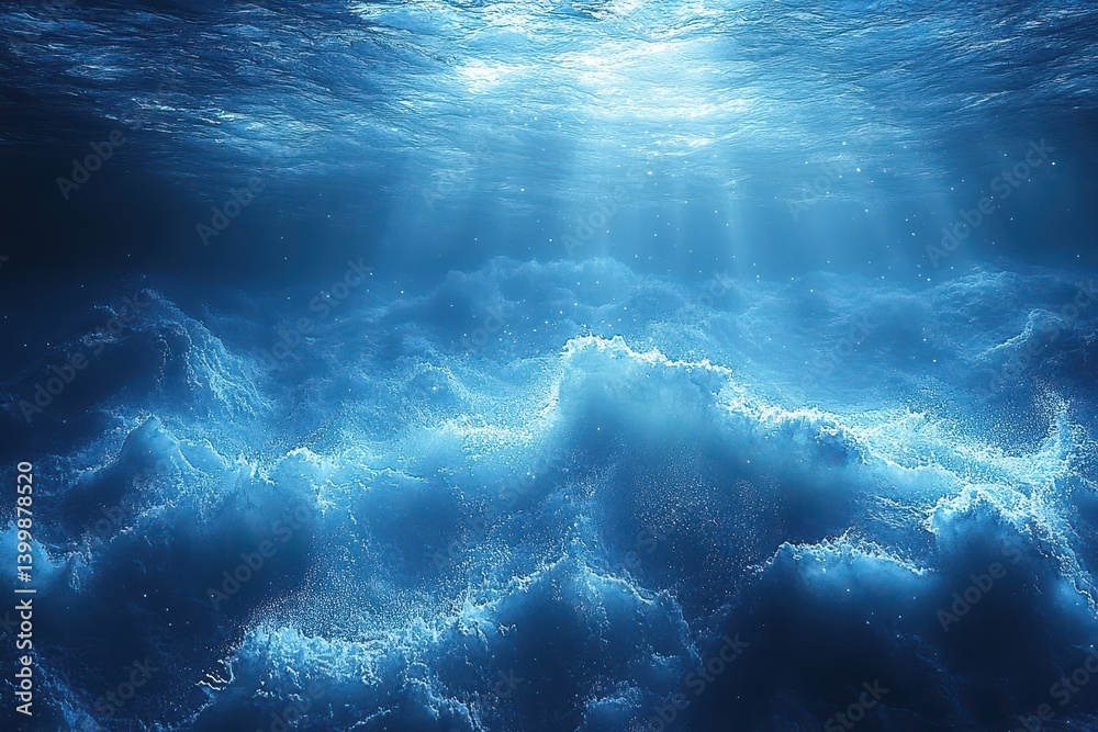 Waves and light create calm underwater vibes