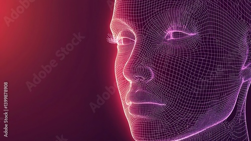 Trendy wireframe vector illustration for science or technology