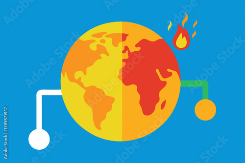 global warming concept illustration
