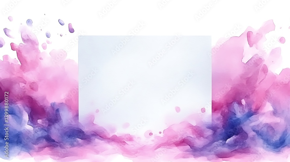 Abstract Watercolor Background, Blank Space Abstract Watercolor Background, Blank Space
