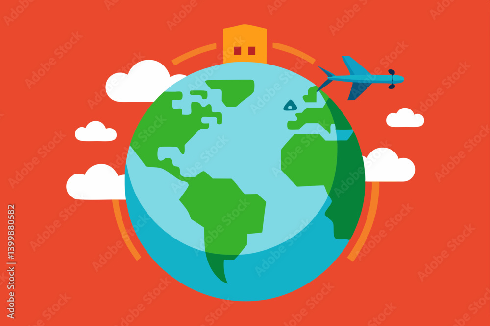 vector illustration of a globe with earth vector illustration of a globe with earth