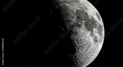 Lunar Half-Light AI Generated