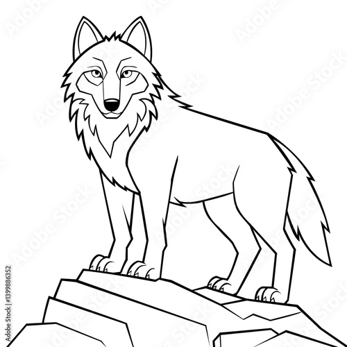 vector illustration of wolf