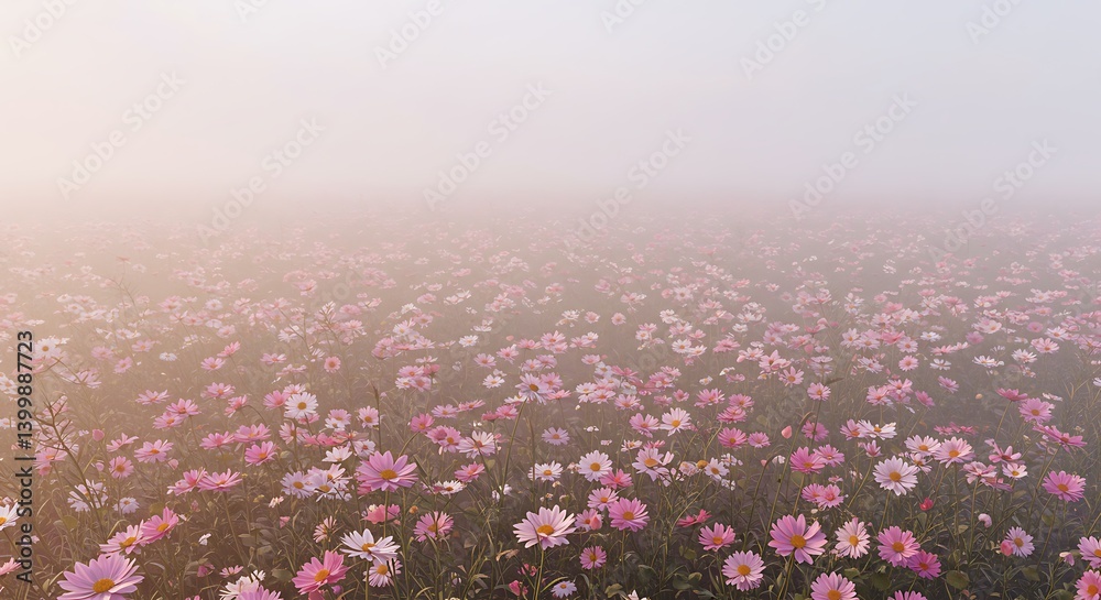 Fototapeta premium Misty Petals AI Generated