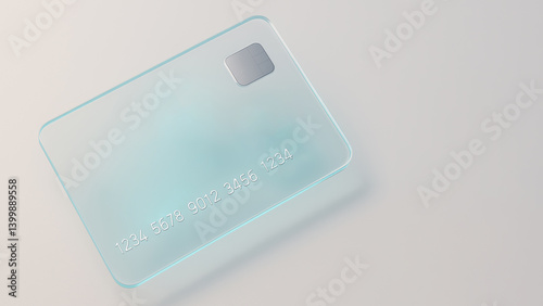 Empty Glass Credit Card Mockup