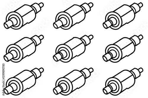 turbosnap boost line art illustration of futuristic engine speed power