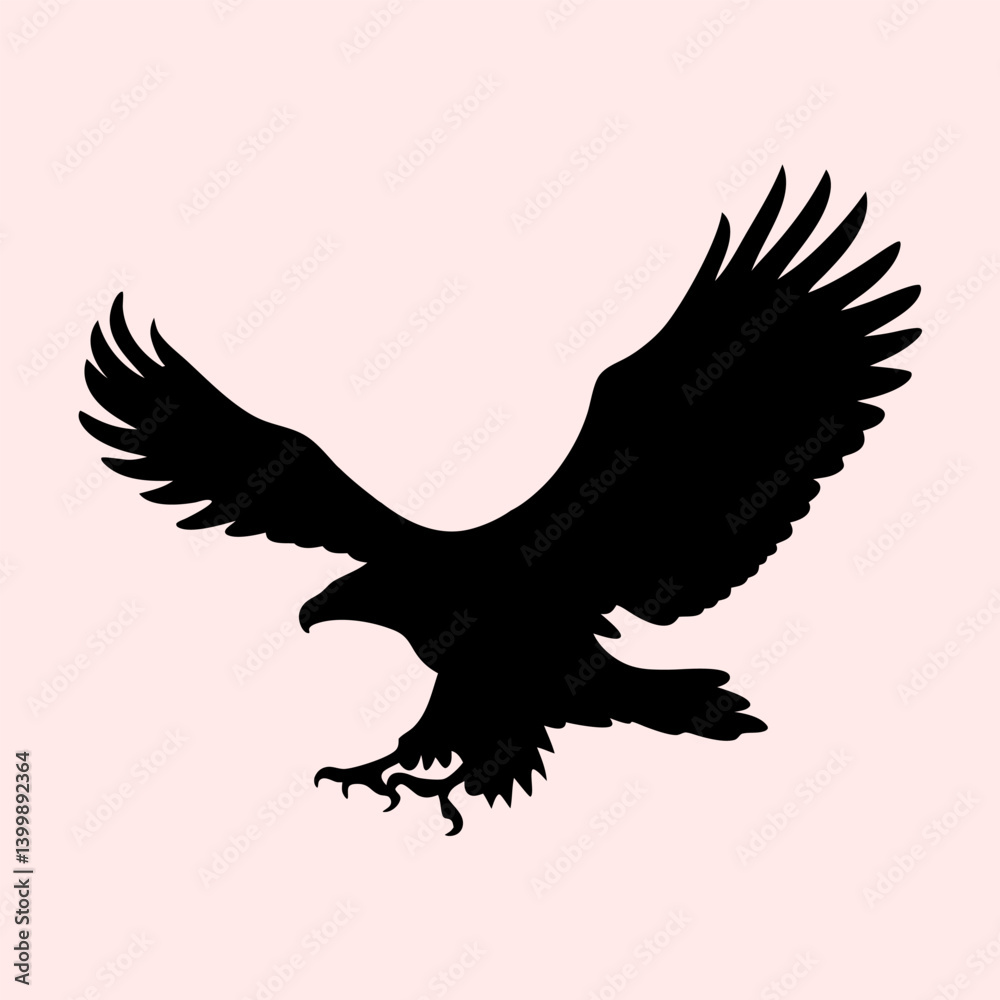 Fototapeta premium Majestic Eagle Silhouette Vector Illustration.