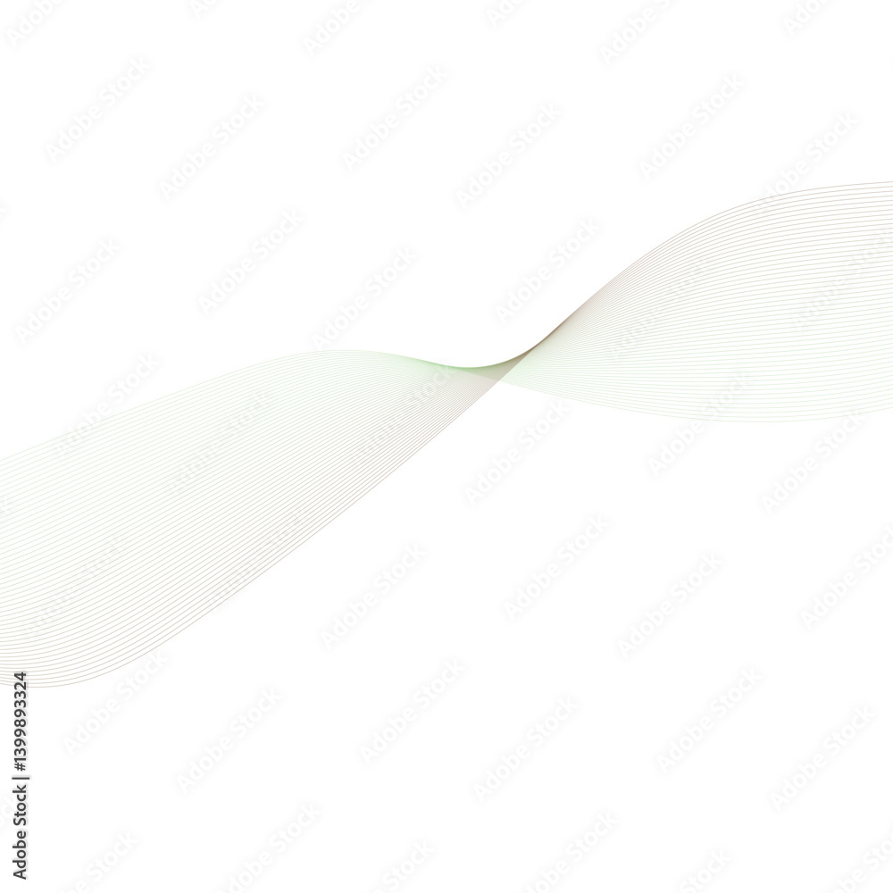 Fototapeta premium Abstract Black smooth wave on a white background. Dynamic sound wave. Design element. Vector illustration.