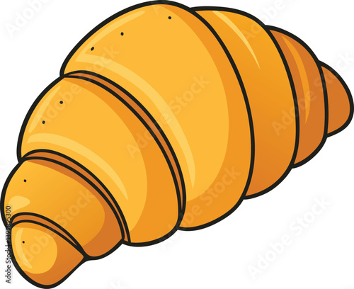 Fresh Croissant Logo Vector illustration, Creative croissant logo vector art, graphics, Croissant Cartoon Vector