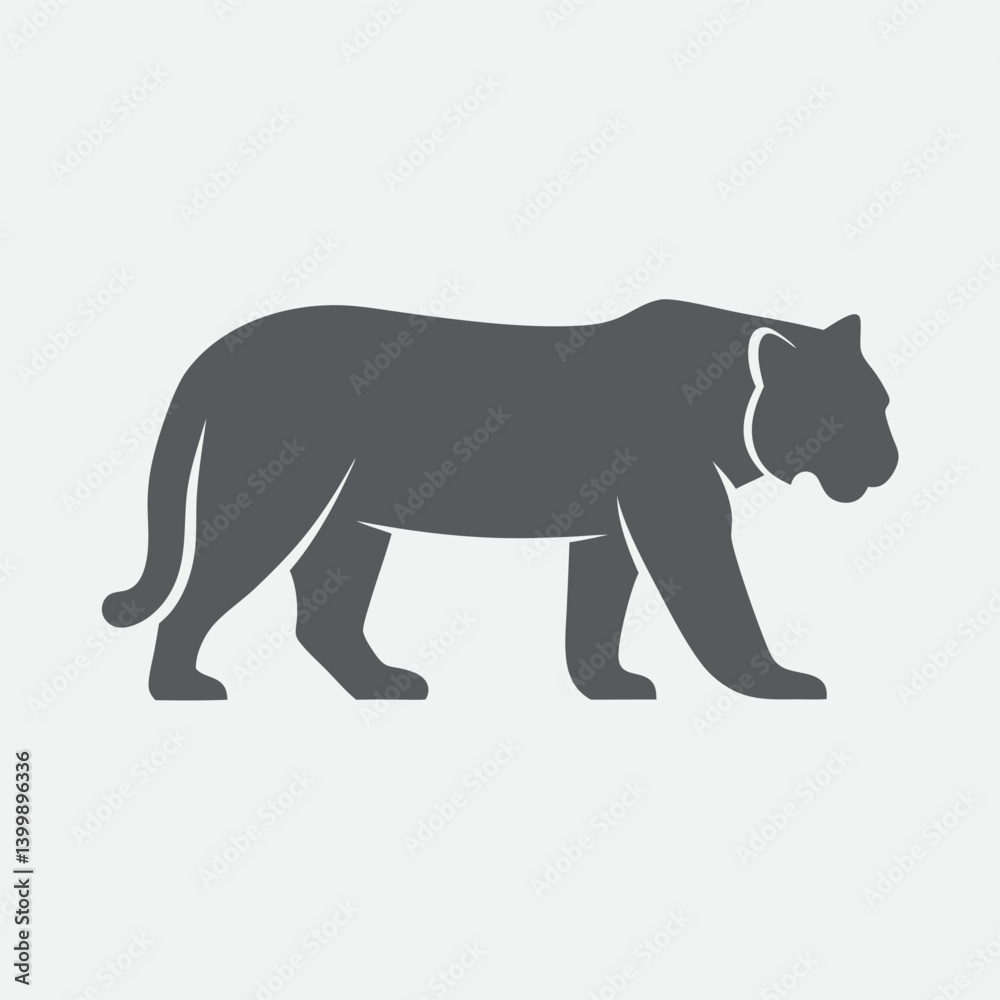 Fototapeta premium Majestic Lion Vector Illustration white background.