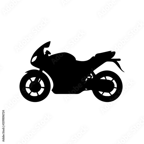 motorcycle icon, motorcycle silhouette vector illustration-simple silhouette illustration of motorcycle, perfect for motorcycle logos and icons