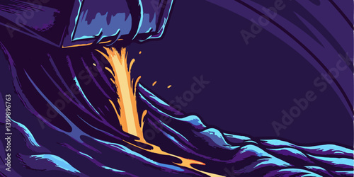 Molten Metal Pouring Abstract Art