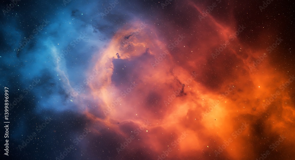 Obraz premium Cosmic Embrace AI Generated