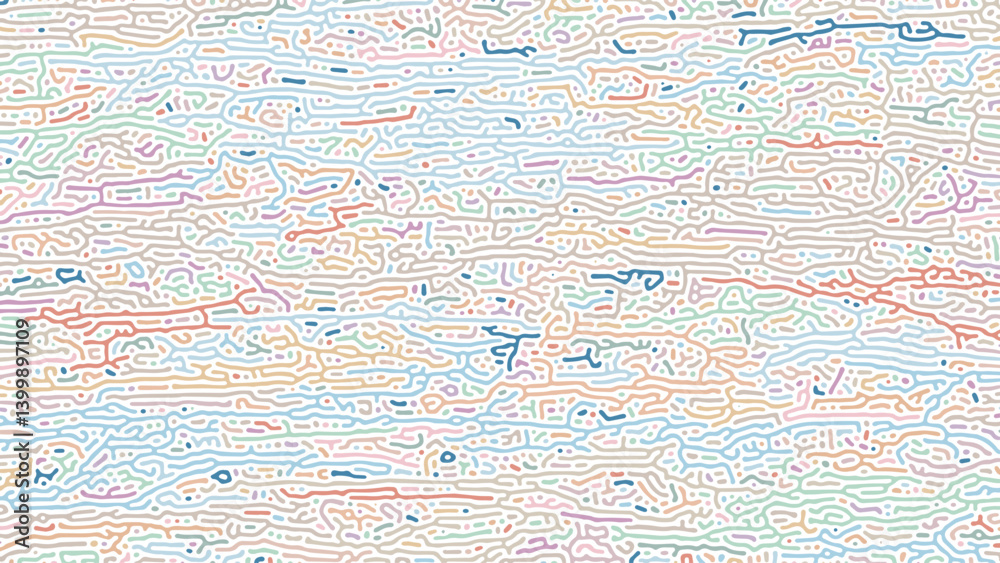 Naklejka premium ABSTRACT PASTEL COLORFUL CONTOUR LINES TURING PATTERN ROUGH DESIGN REACTION DIFFUSION BACKGROUND VECTOR GOOD FOR WALLPAPER, COVER,POSTER 