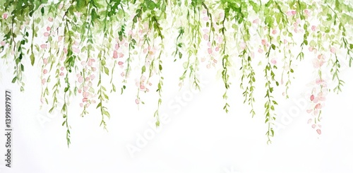 Fototapeta Naklejka Na Ścianę i Meble -  Delicate Floral Vines