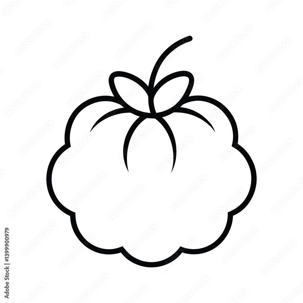 cloudberry fruit line art vector illustration cloudberry fruit line art vector illustration