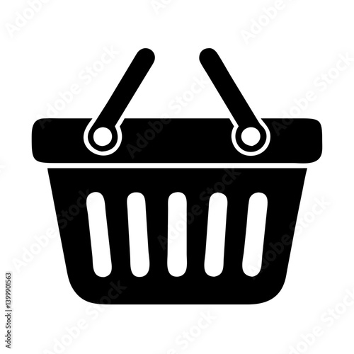 shopping basket icon, shopping basket silhouette vector illustration-simple silhouette illustration of shopping basket, perfect for shopping basket logos and icons