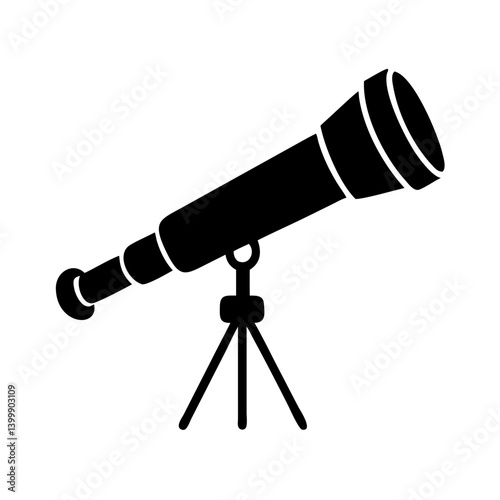 telescope icon, telescope silhouette vector illustration-simple silhouette illustration of telescope, perfect for telescope logos and icons