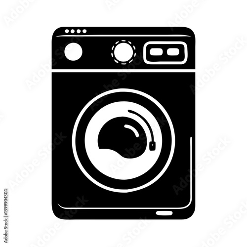 washing machine icon, washing machine silhouette vector illustration-simple silhouette illustration of washing machine, perfect for washing machine logos and icons