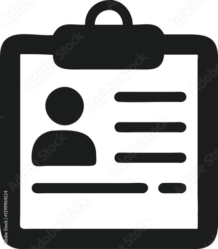 employ record vector icon