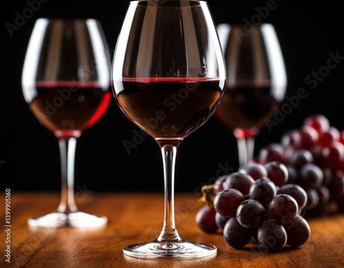 Red grape wine. Generated by AI