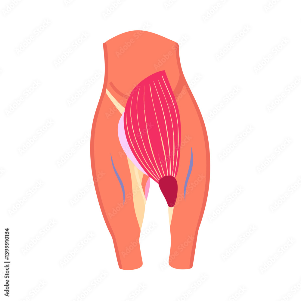 Stylish Gluteus Medius Muscle Anatomy Icon Stylish Gluteus Medius Muscle Anatomy Icon