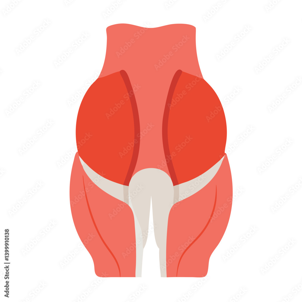 Modern Gluteus Minimus Muscle Anatomy Icon Modern Gluteus Minimus Muscle Anatomy Icon
