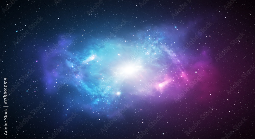 Fototapeta premium Cosmic Bloom AI Generated