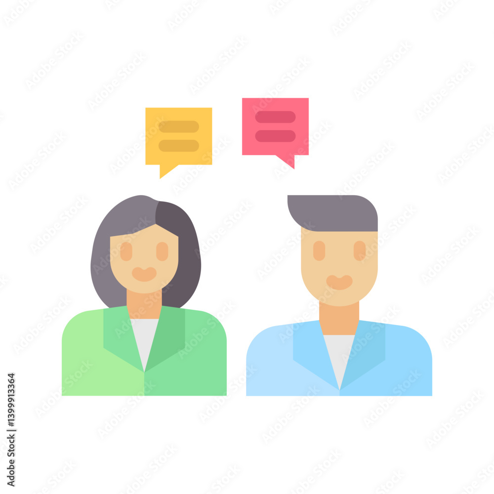 Conversation icon vector image. Suitable for mobile apps, web apps and print media. Conversation icon vector image. Suitable for mobile apps, web apps and print media.