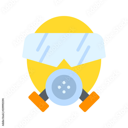Gas Mask icon vector image. Suitable for mobile apps, web apps and print media.