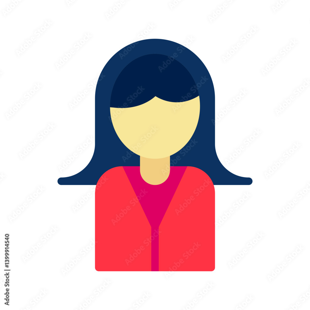 Woman icon vector image. Suitable for mobile apps, web apps and print media. Woman icon vector image. Suitable for mobile apps, web apps and print media.