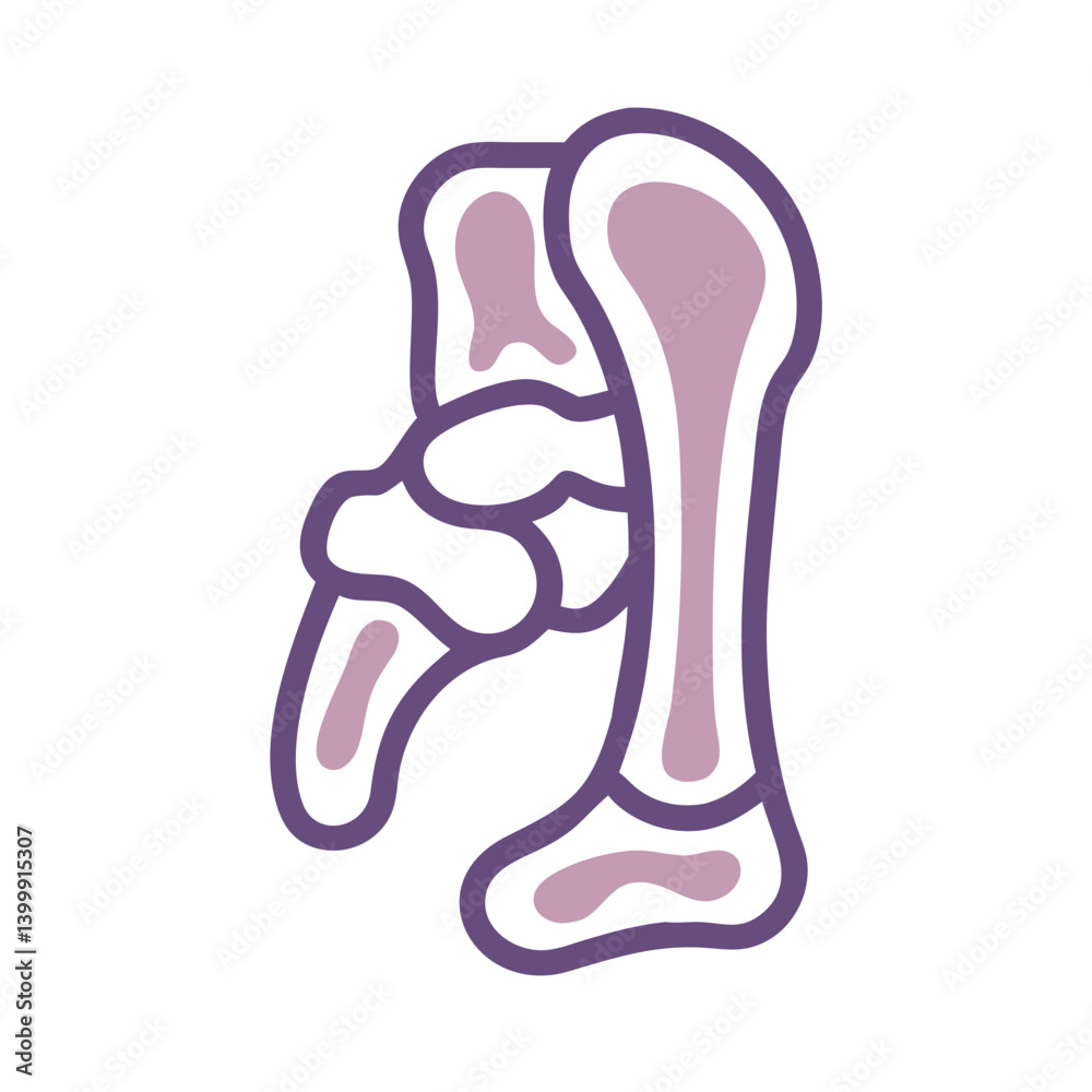 Obraz premium Modern Pisiform Bone Anatomy Icon