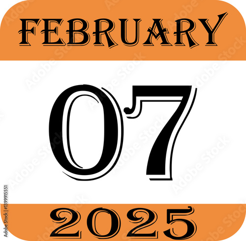 February 2025 calendar icon.Agenda plan, feb month schedule calendar and Time planner.Meeting appointment time.Calendar Event schedule date.calendar date icon on white background.