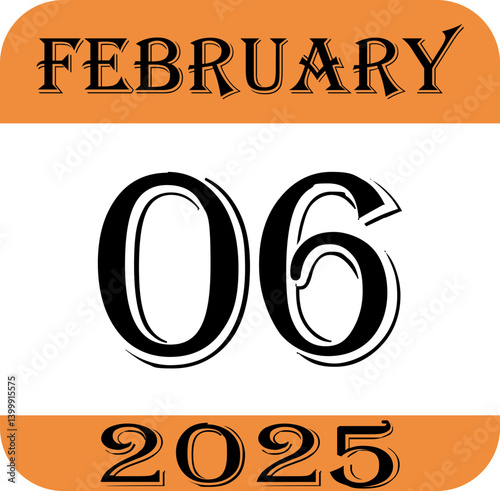 February 2025 calendar icon.Agenda plan, feb month schedule calendar and Time planner.Meeting appointment time.Calendar Event schedule date.calendar date icon on white background.