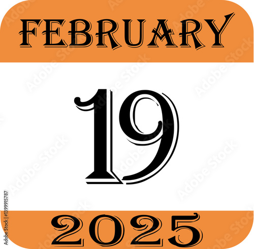 February 2025 calendar icon.Agenda plan, feb month schedule calendar and Time planner.Meeting appointment time.Calendar Event schedule date.calendar date icon on white background.