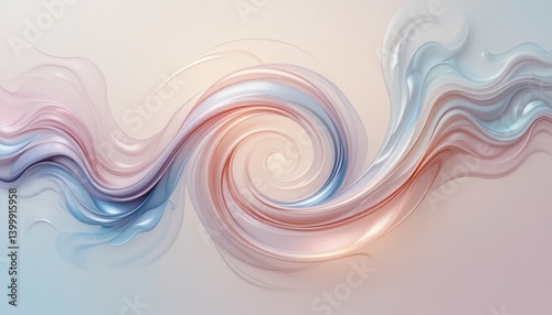 Dynamic swirling abstract artwork digital medium modern aesthetic soft color palette fluid motion contemporary design concepts