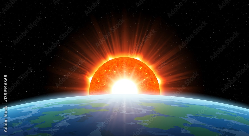 Obraz premium Solar Genesis AI Generated