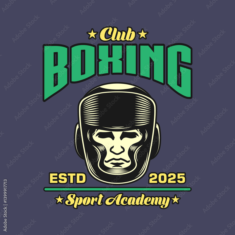 Fototapeta premium Boxing club academy vector design