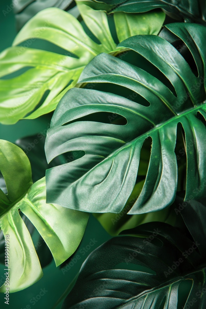 Fototapeta premium Closeup of Lush Tropical Leaves