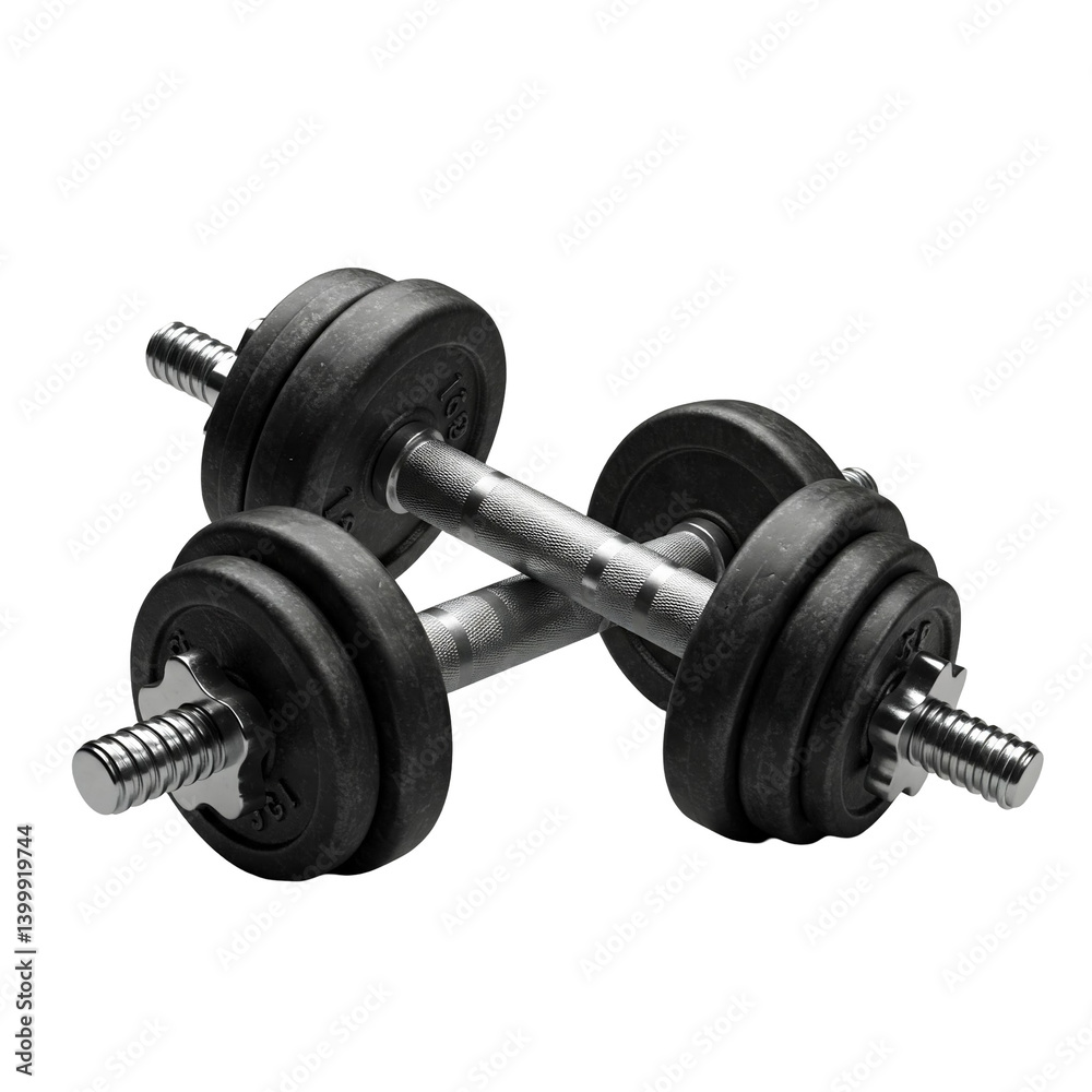 Naklejka premium dumbbell isolated on white